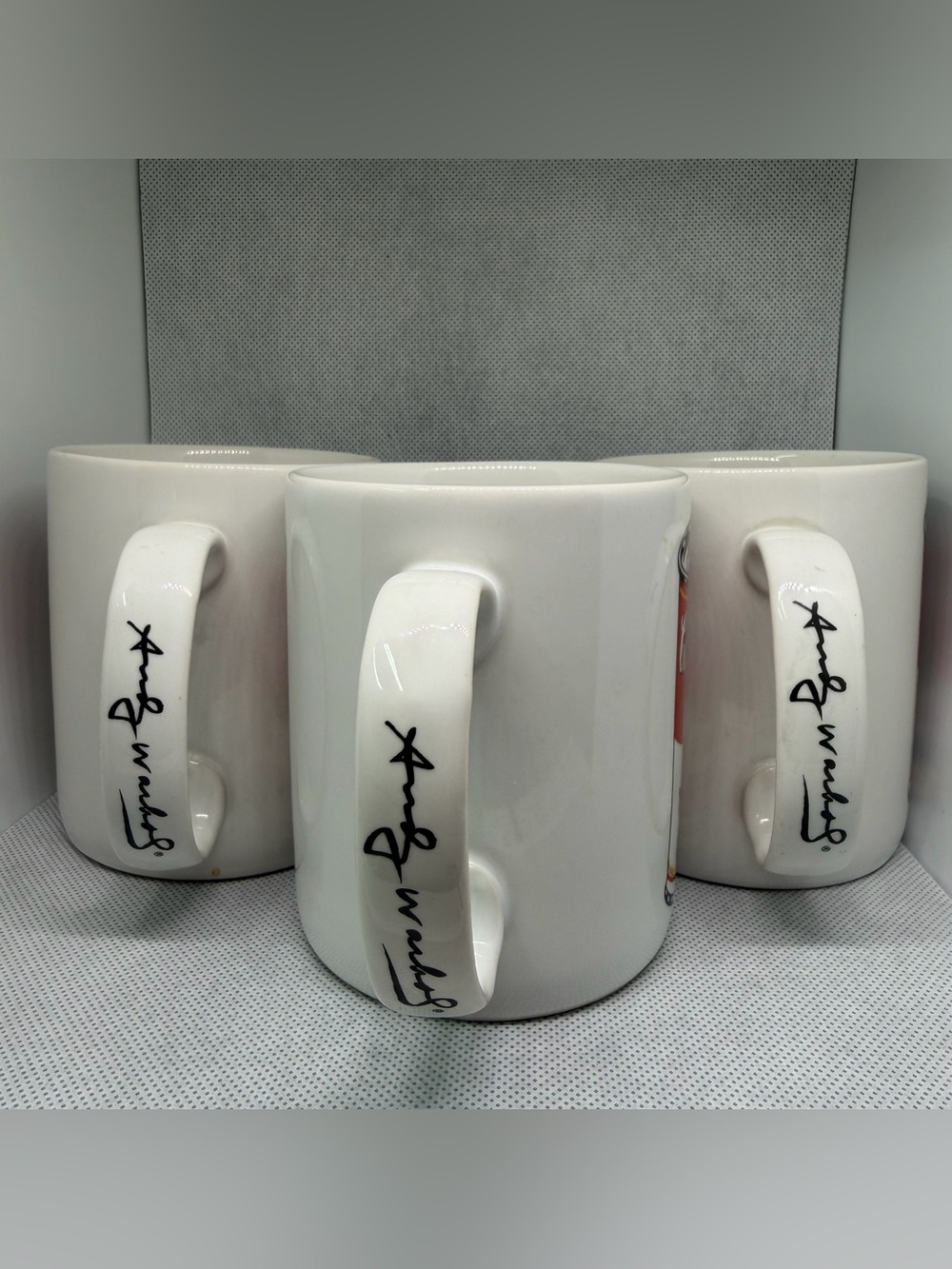 Vintage Andy Warhol Block Pop Campbell's Soup Mug Set Of 3 - Picture 6 of 7